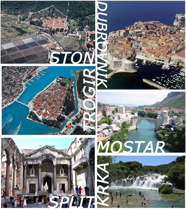 Dubrovnik,Trogir,Split,Krka,Plitvice